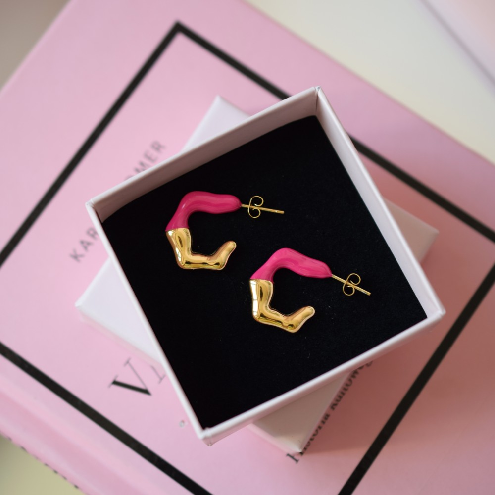 Kolczyki Vintage Pink