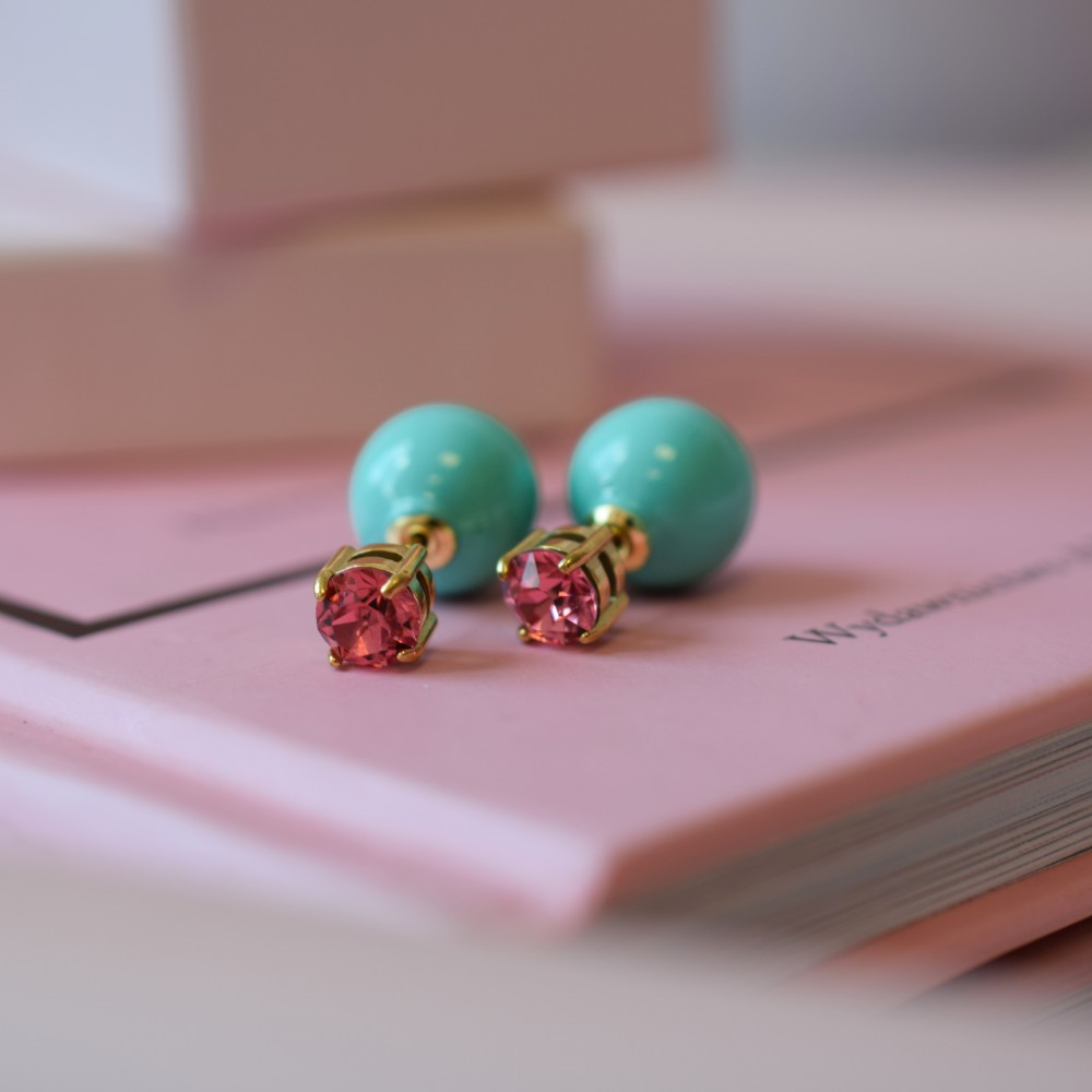 Kolczyki ICONIC ZIRCONS- GREEN